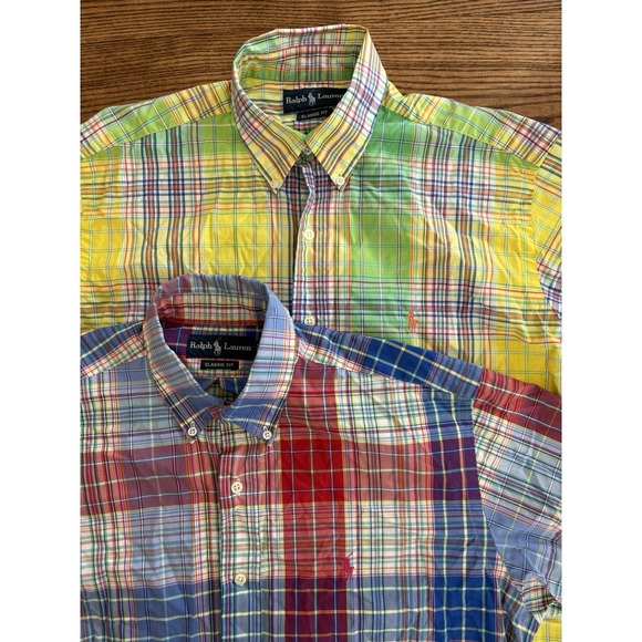 Ralph Lauren Other - Lot Of 2 Ralph Lauren Men's Medium‎ Classic Fit Plaid Short Sleeve Button Shirts